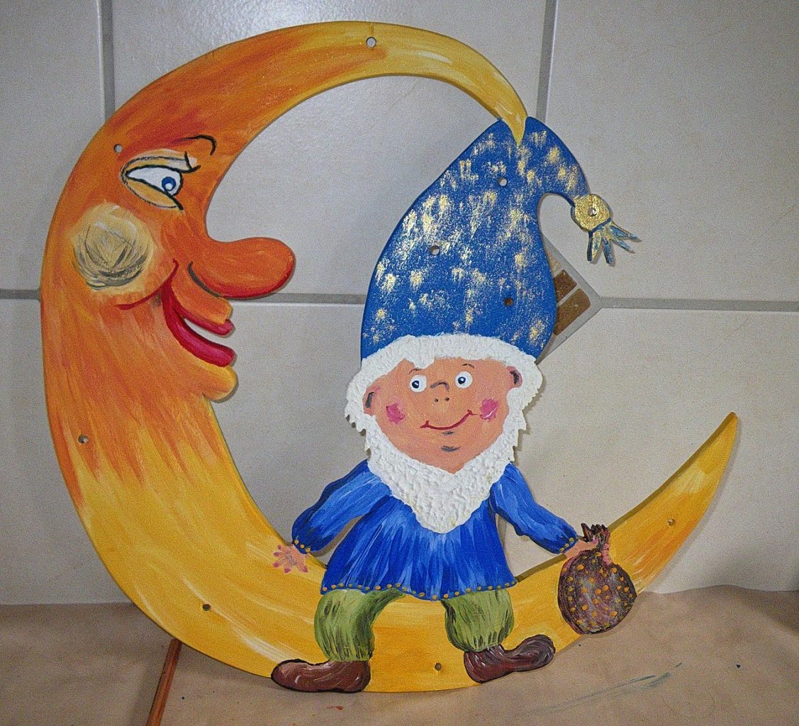 Kinderzimmer Lampe DIY Mann im Mond