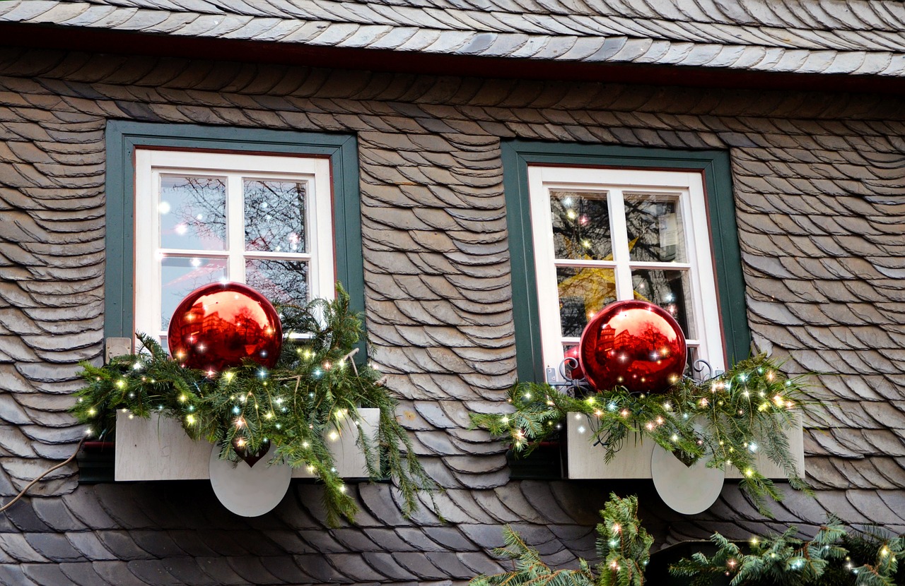 Weihnachten Fenster Weihnachtskugel Weihnachtsdekoration